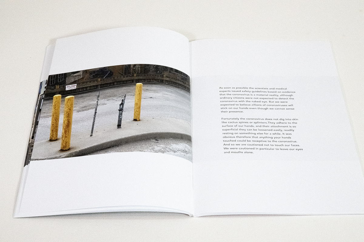 photograph of Parking Loy Pandemic book open