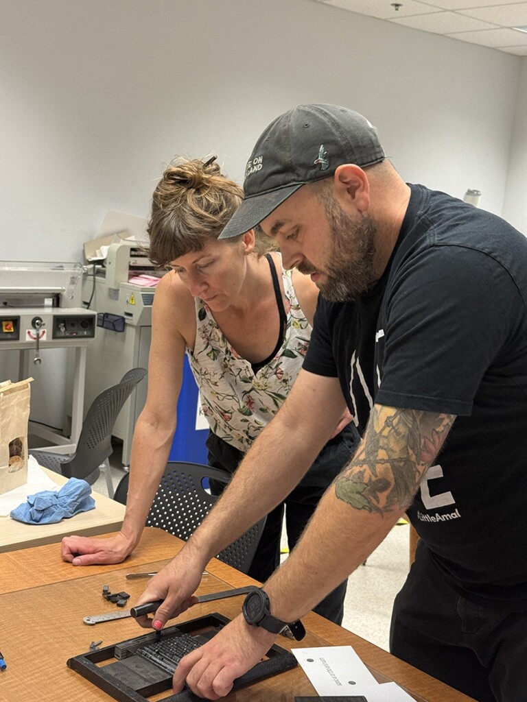 Jacob Maddison, master printer at the UVic Farallon Book Arts Lab.